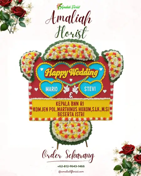Papan Bunga Pernikahan Bendo